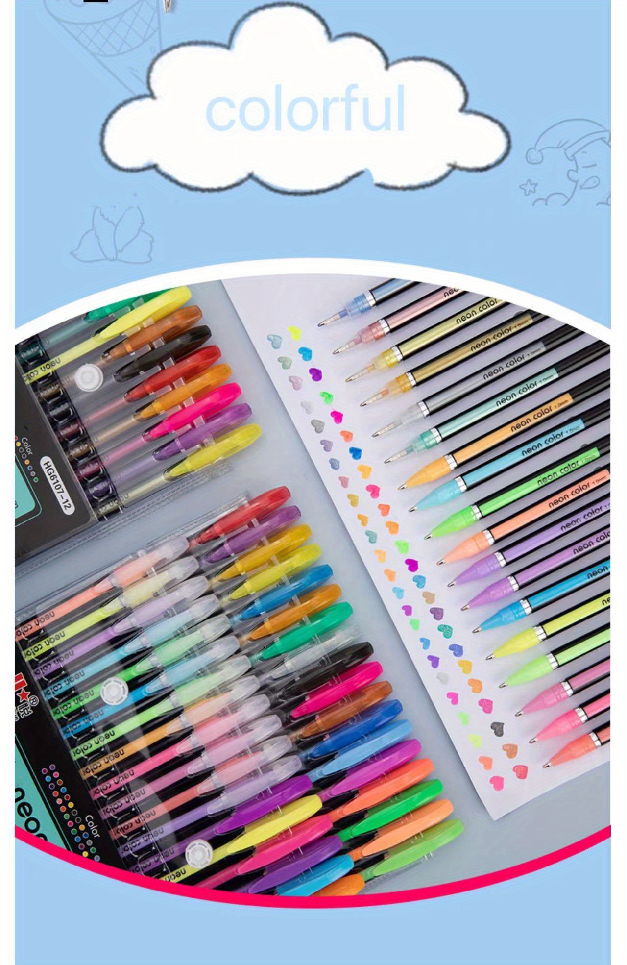 Gelmushta Gel Pens 60 100 Unique Colors (no Duplicates) Set - Temu
