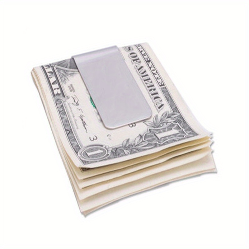 1pc/2pcs Money Clip For Cash And Credit Cards Money Holder Clip For Men, Minimalist Money Clips Credit Card Holder Wallet Stainless Steel Money Clip