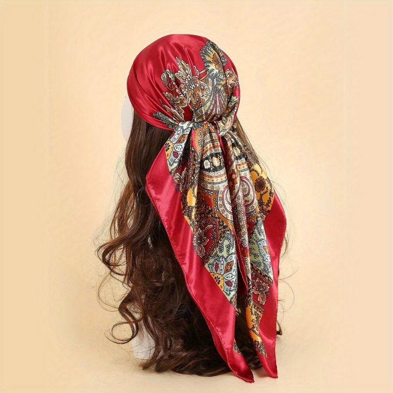 Printed satin scarf - Hair Accessories - ACCESSORIES - Woman