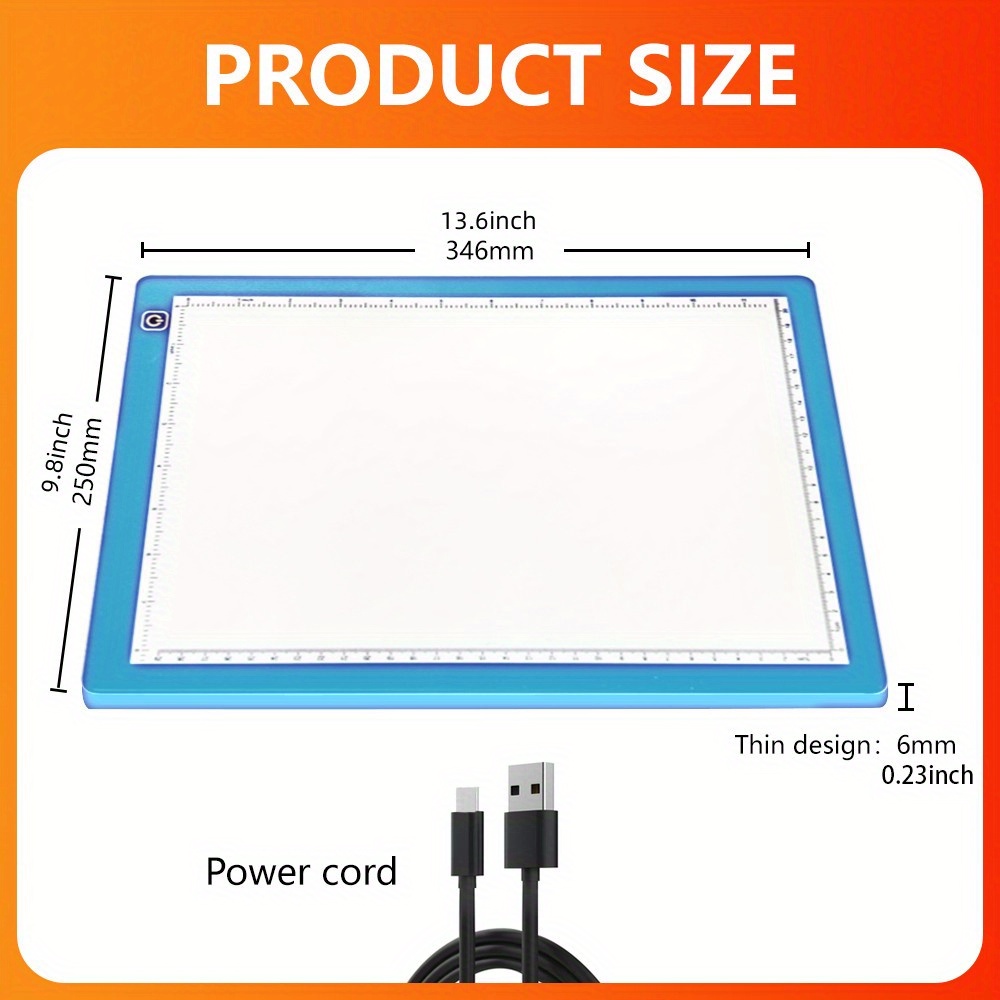 A5 (240x150mm) Led Drawing Copy Board Kids Toy To Draw 3 Level Dimmable  Painting Tablet Night Light Note Pad Children Learning Educational Game