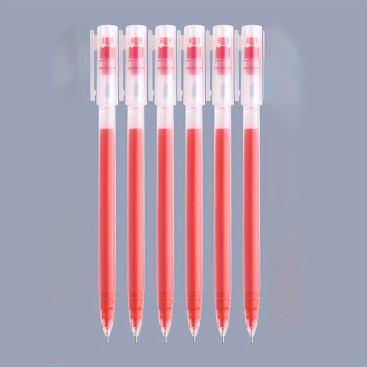 TEMU 6 Pièces/10 Pièces Grande 0.5mm Stylo Gel À Tube D'aiguille, Adapté Aux Étudiants, Écriture de Bureau