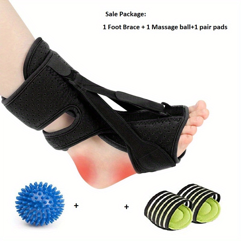 Upgraded Plantar Fasciitis Night Splint Plantar Fasciitis Brace Adjustable  Brace With A Massage Ball Arch Foot Pain Support