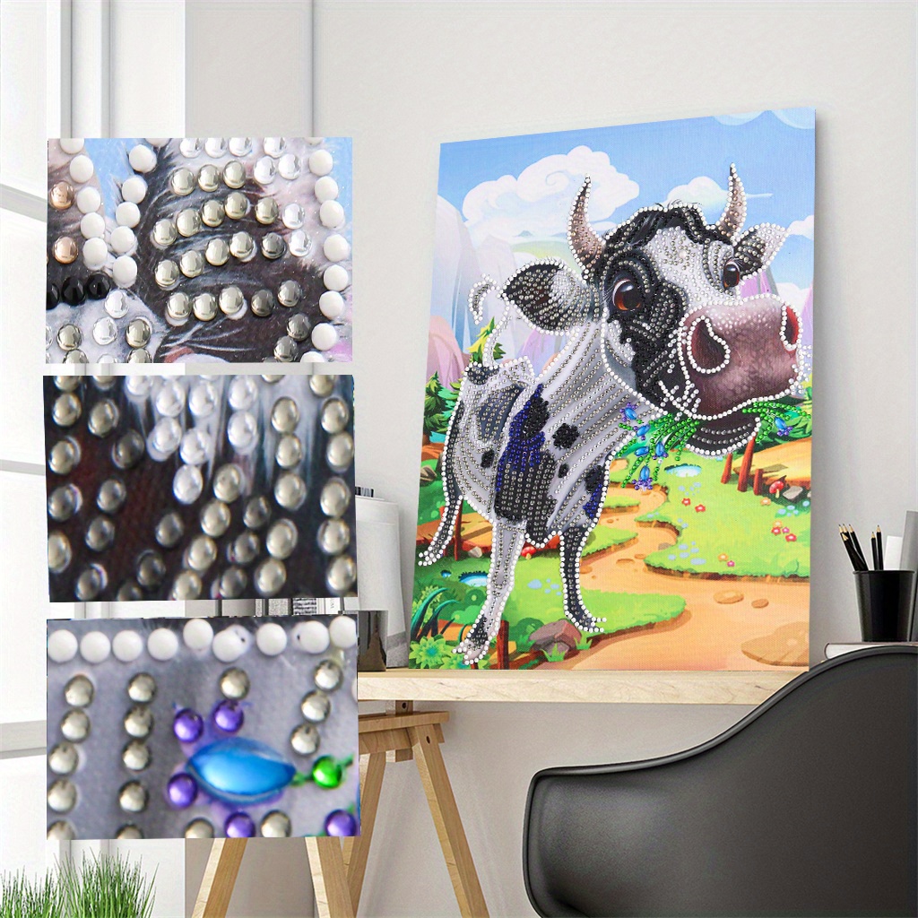 5d Diy Artificial Diamond Painting Cow Diamond Painting For - Temu