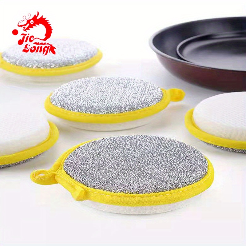 5x Utensilios de cocina reutilizables Almohadilla para fregar Tazón de 2  caras Olla Esponja Paño de limpieza Ndcxsfigh Nuevos Originales