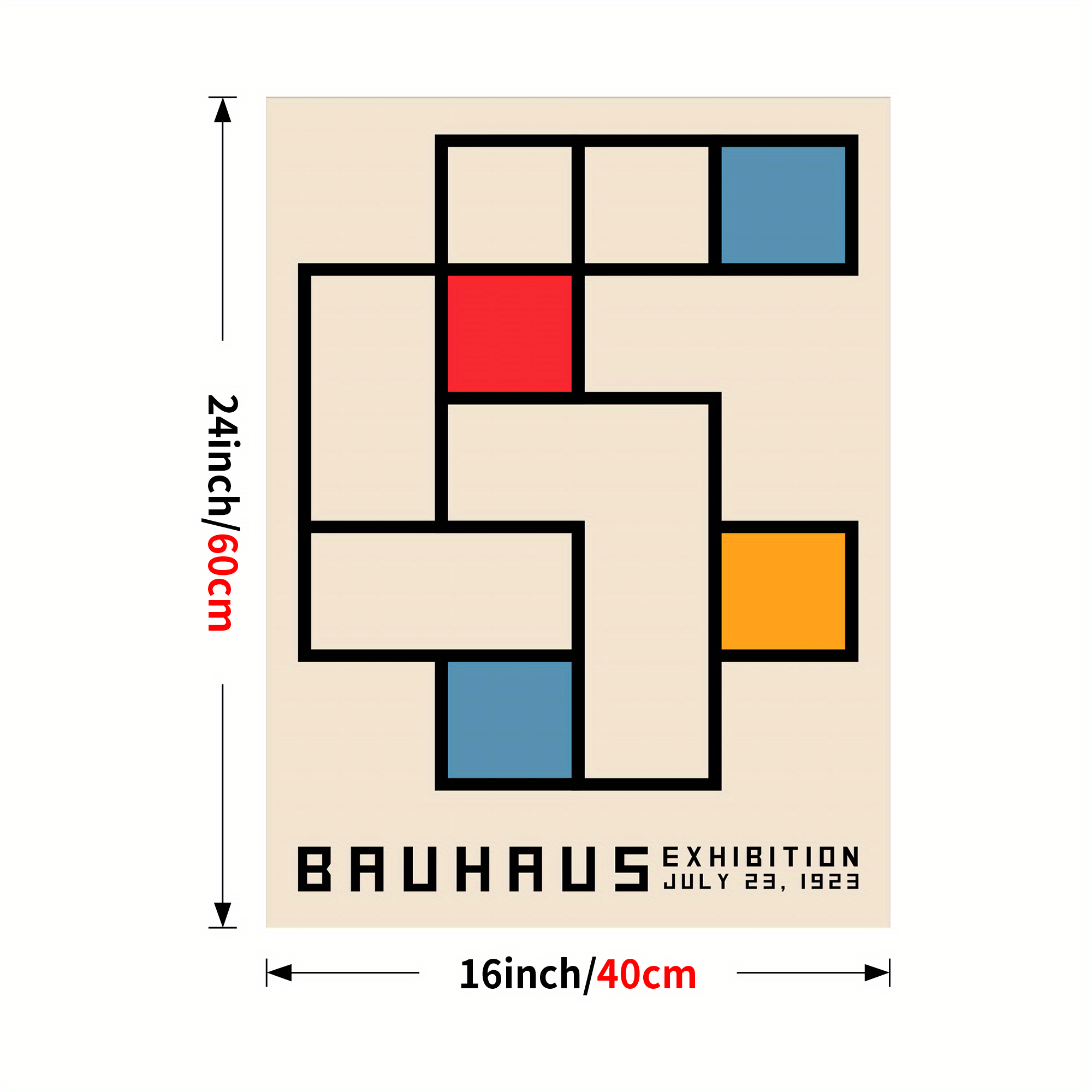 Scandinavian wall art Bauhaus Exhibition Poster 1923 - Square