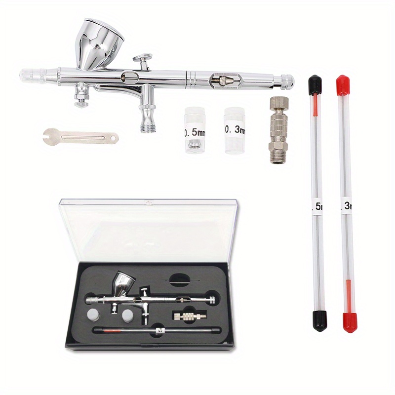 Dual-Action Airbrush Cake Decorating Airbrushing Kit with Set of