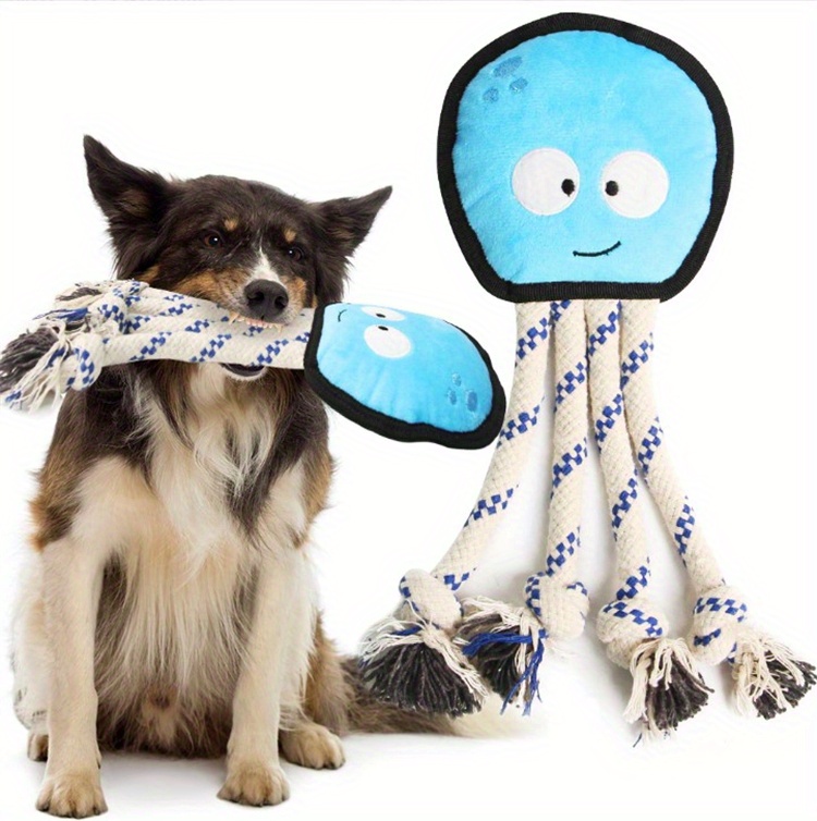 Pet Toy Dog Plush Octopus - Front View
