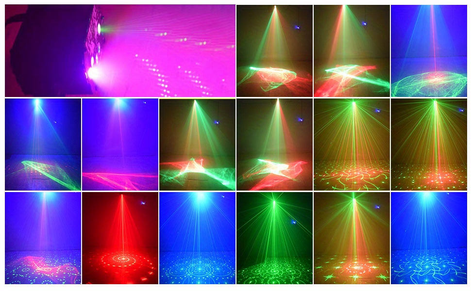 1st DJ Party Light Scen Laser, Northern Lights Effect RGB Ljudaktiverad  Disco Strobe Lights Med Fjärrkontroll, Music Show Projektor Inomhus  Födelsedag