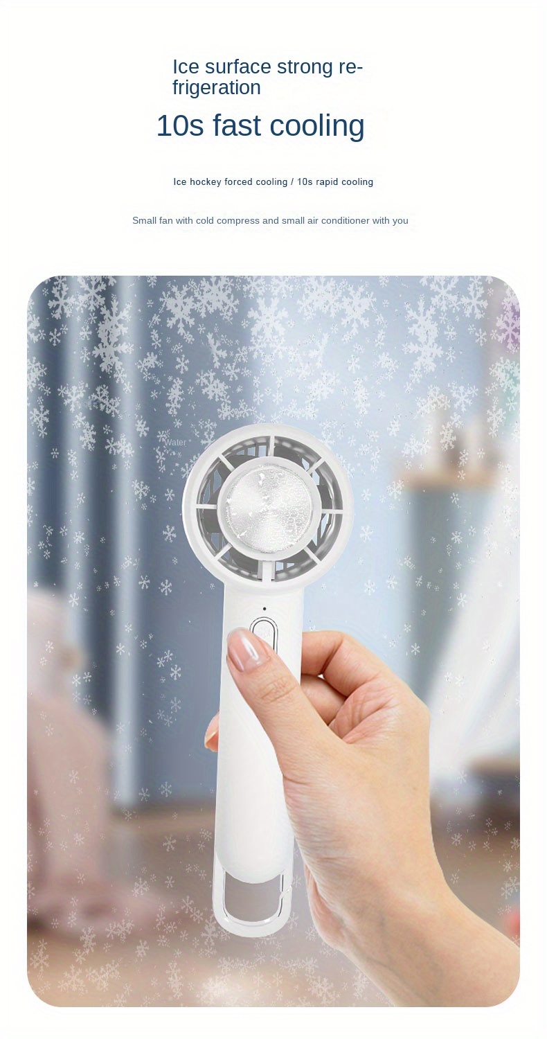 new ice compress handheld fan refrigeration desktop fan mini usb fan semiconductor cold sheet fan details 6