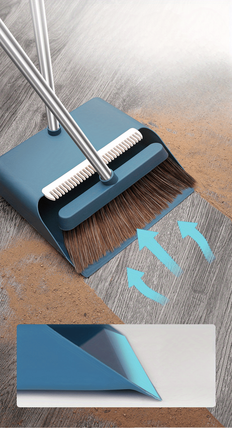 Broom And Dustpan Set, Lazy Dustpan Suit Broom Artifact Soft Head