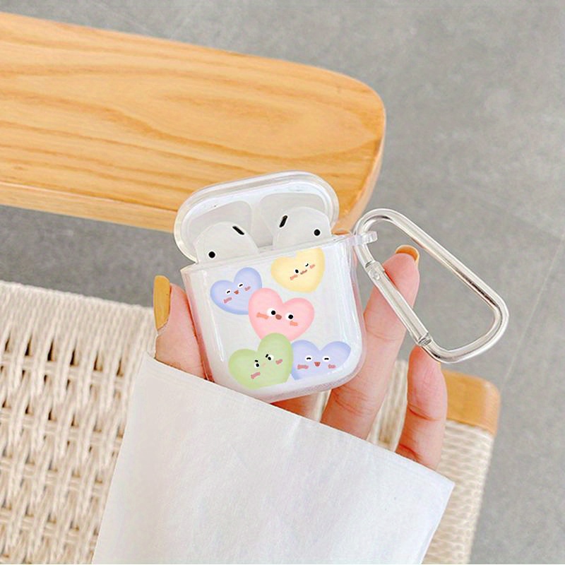 

Love Graphic Pattern Headphone Clear Case For Airpods1/2, Airpods3, Airpods Pro, Airpods Pro (2nd Generation), Gift For Birthday, Girlfriend, Boyfriend, Friend Or Yourself, Transparent Anti-fall
