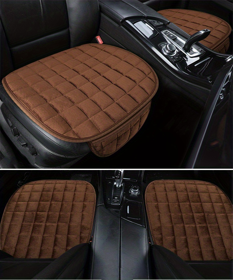 HONCENMAX Auto Sitzauflage Sitzkissen Universal Sitzauflagen Autositzbezüge  - BambusKohle PU Leder - [Ohne Rückenlehne] 2+1 Vorder und Rücksitzbezüge
