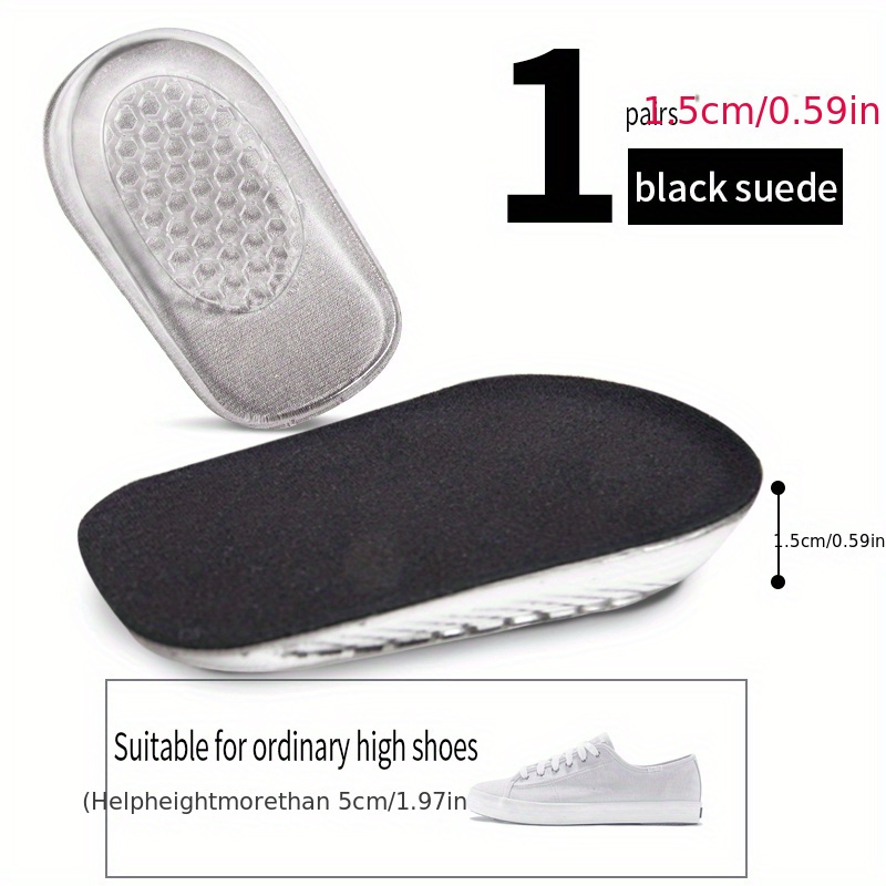 Height Increase Insole Silicone Gel Invisible Feet Heel Temu