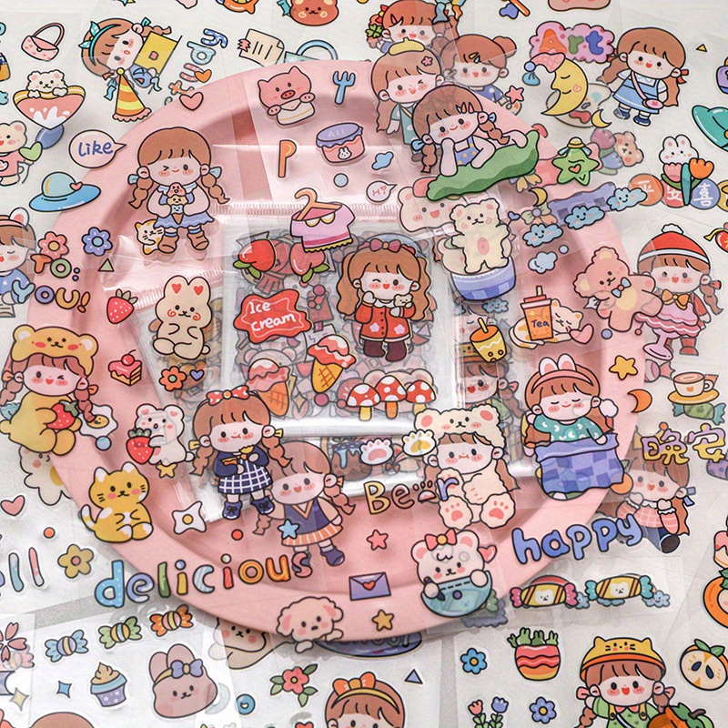 Cute Random Stickers Waterproof Decorative Stickers Cartoon - Temu