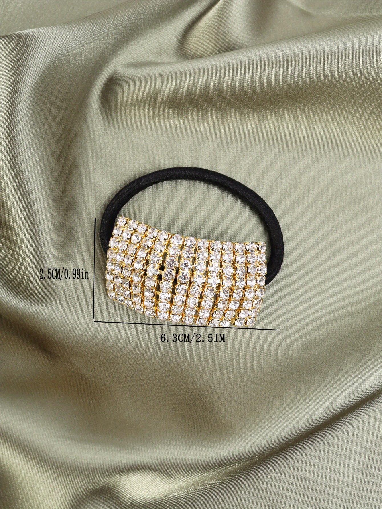 Gorgeous Gold-Plated Big Drill Hair Rope with Diamonds - Perfect for  All-Match Ponytail & Meatball Head Hair Accessories!