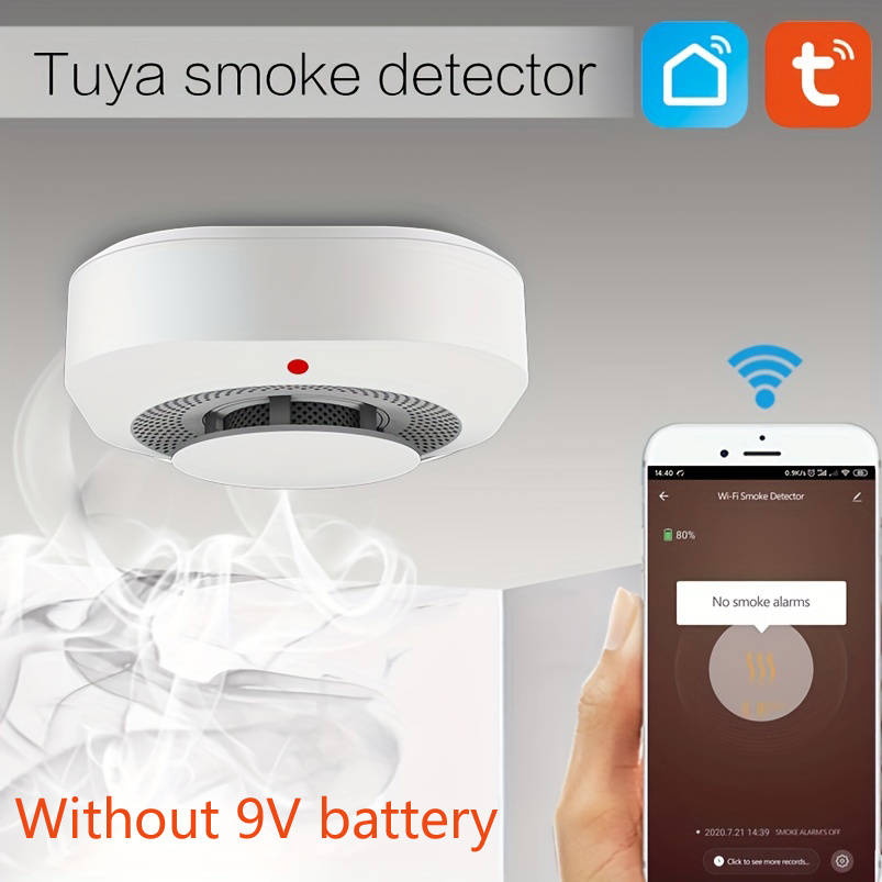 Sensor Detector De Humo Con Alarma Contra Incendios Wifi App