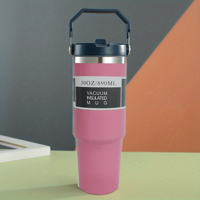 Stainless Steel Straw Water Bottle Double Layer Vacuum Thermos