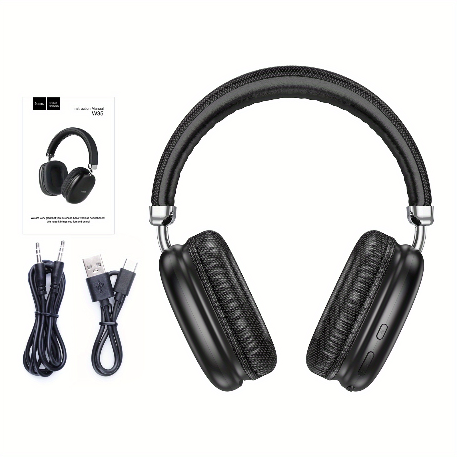 HOCO-Fone De Ouvido Bluetooth Sem Fio Dobrável, Jogo, Música