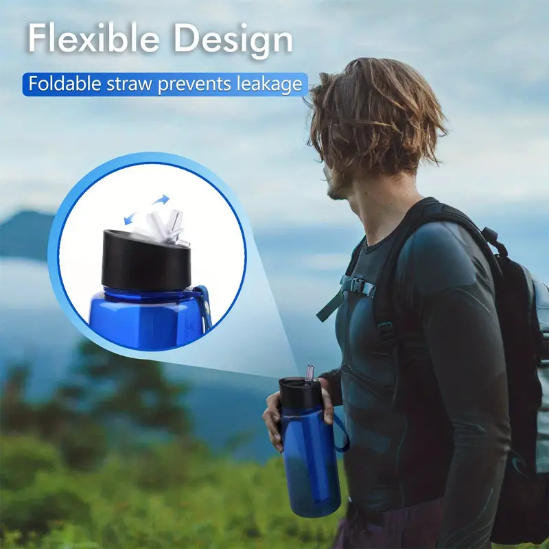 1pc 0 01 m ultra filtration water bottle water purifier portable water filter bottle with 4 stage filtration for survival camping hiking backpacking drinking emergency details 1