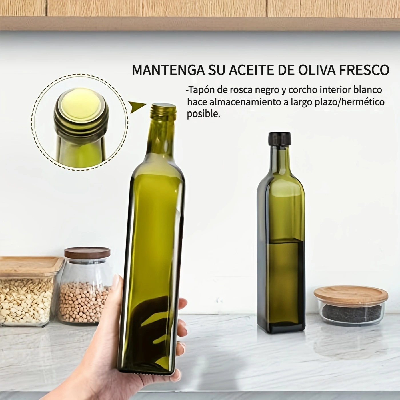 Botella dispensadora de aceite de oliva, dispensador de vinagre acrílico de  10.1 fl oz, dispensador de aceite de oliva transparente con vertedor de