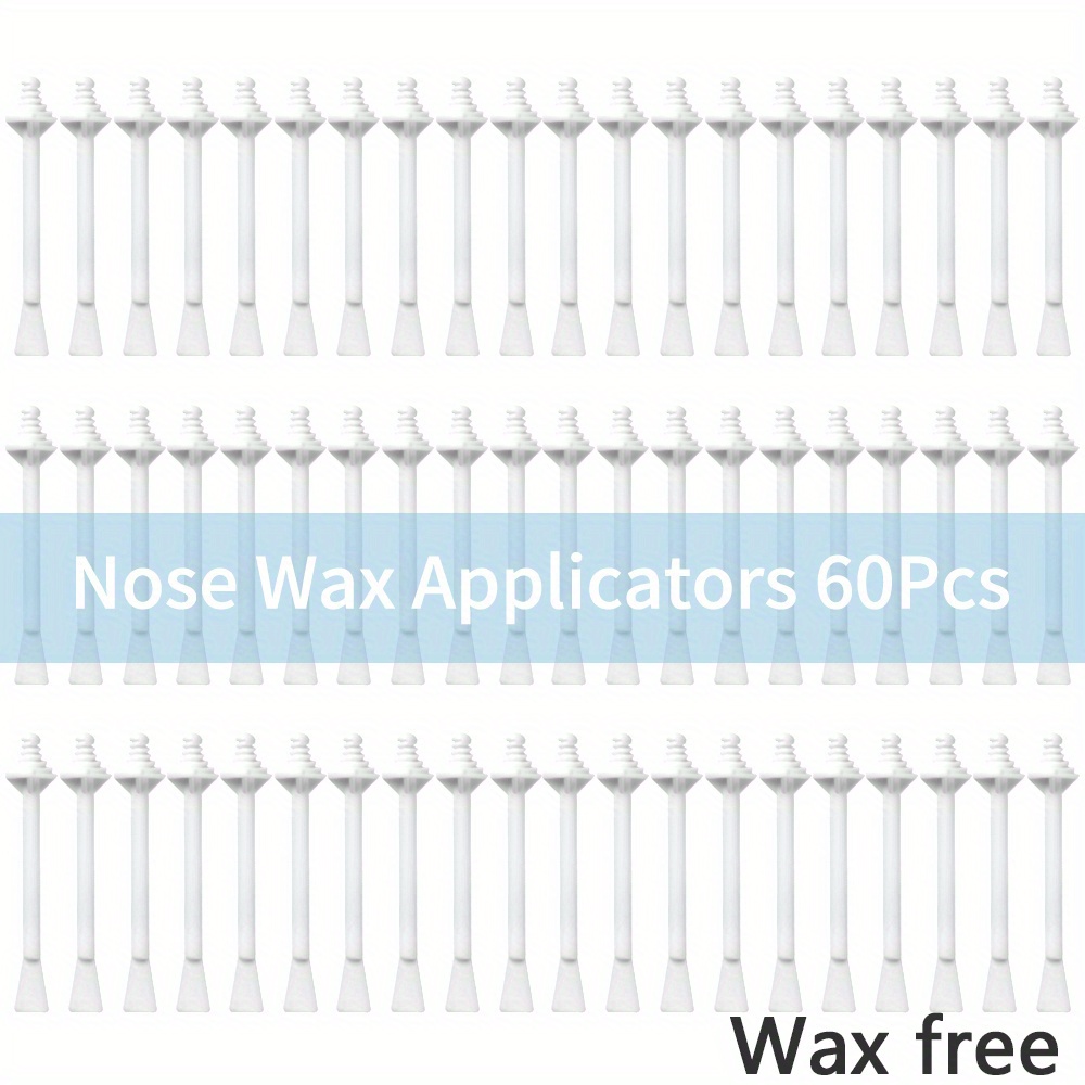  FRCOLOR 50pcs Nose hair removal pp stick plastic wax wand wax  sticks for hair removal Nose Wax Sticks Applicators nose ear safe wax tip  nose wax applicator white Disposable spatula 