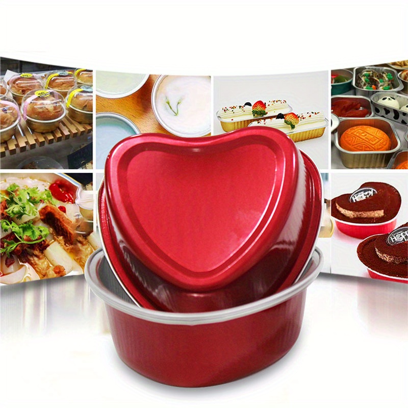 Heart Shaped Cake Pans mini Cake Pans With Lids red Gold Cow - Temu