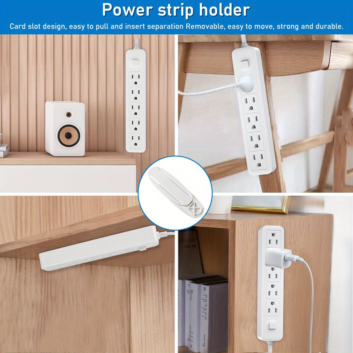 Slim Outlet Cover With Ultra Flat Plug Power Strip - Temu