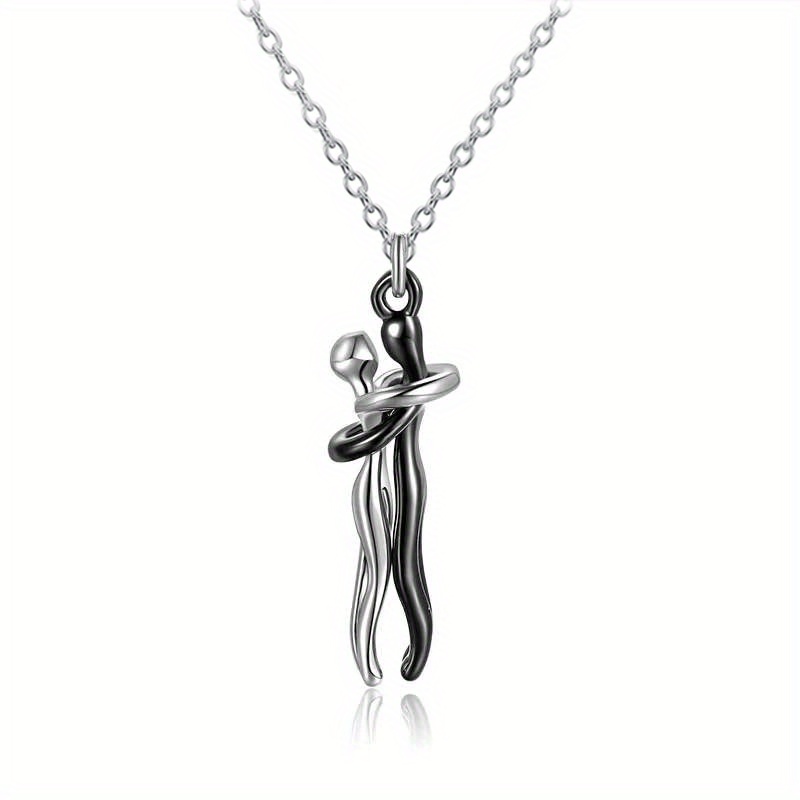 Couple Hug Pendant Necklace, Family Hug Design