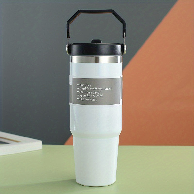 White Insulated Squeeze Bottle (30 oz)