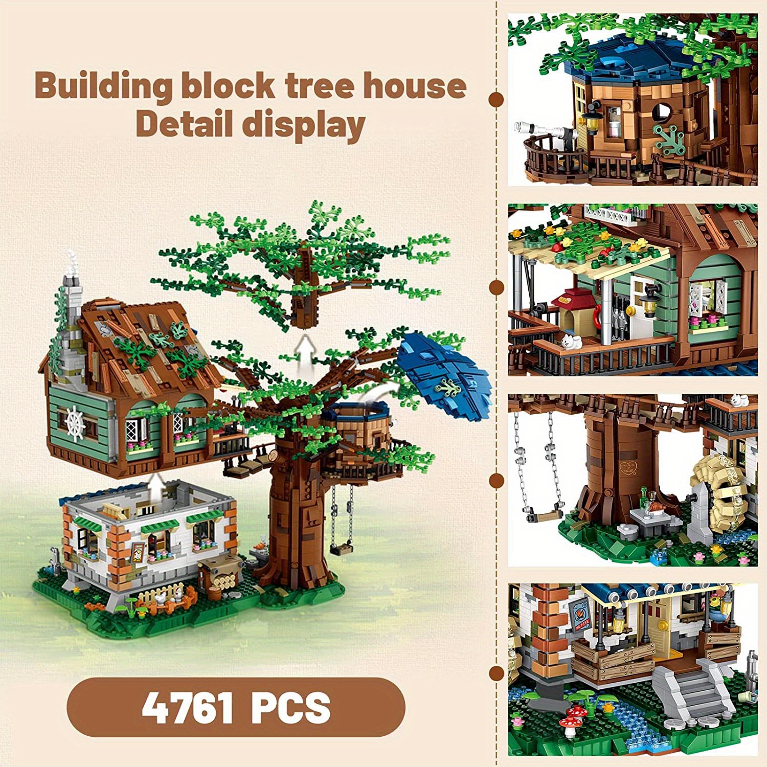 Juego Modelos Ladrillos Casa En Árbol (4761 Piezas), Bloques Construcción  Casas En Bosque, Juego Construcción Creativo, Decoración Hogar, Juego  Construcción Juguetes Regalo Aficionados, Servicio Cliente 24/7