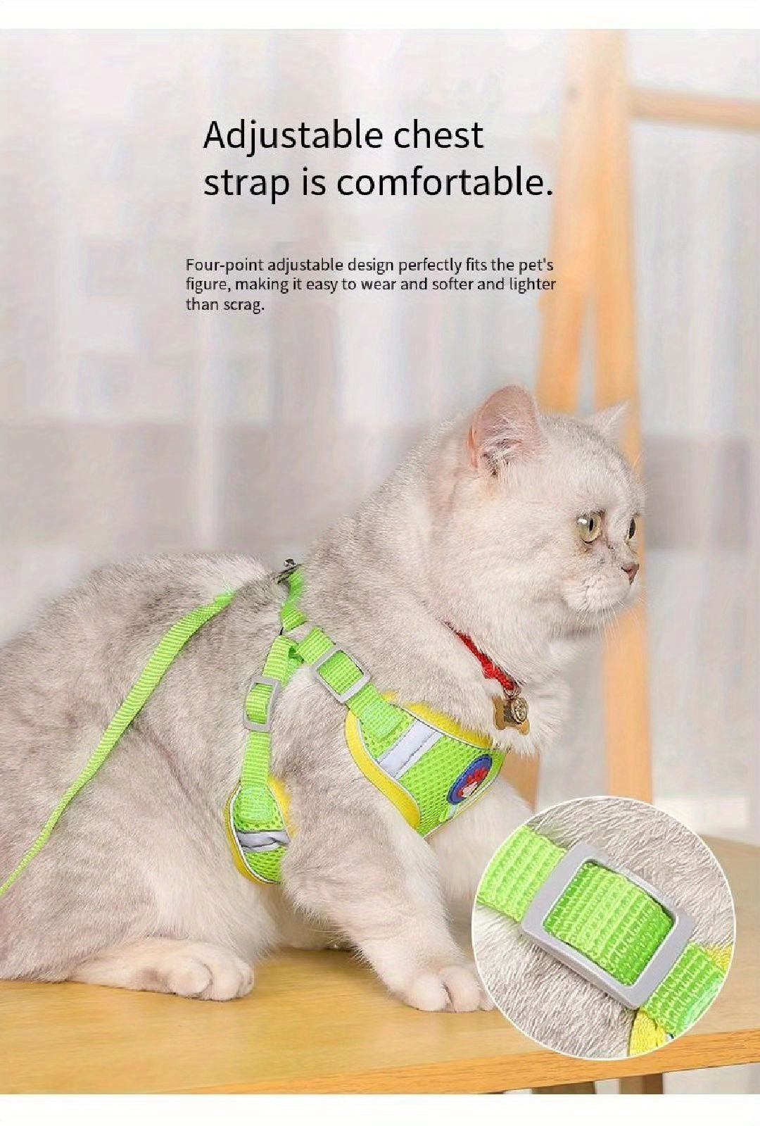 Dog Harness Leash Set Small Dogs Adjustable Puppy Cat Temu