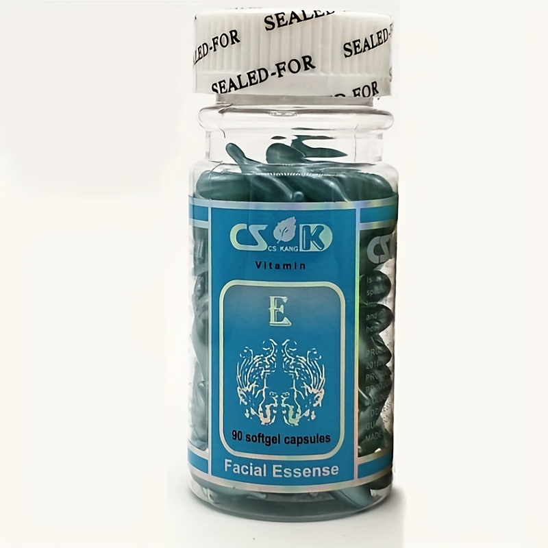 Image of 90pcs Aloe Vera & Vitamin E Facial Capsule Serum For Care. Provides Hydration To Support Skin's Natural Health. Leaves Skin Feeling Soft, Smooth, And With A Healthy-looking Glow