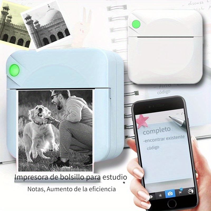 Mini Impresora Fotográfica Iphone/android Cámara Impresión - Temu Mexico
