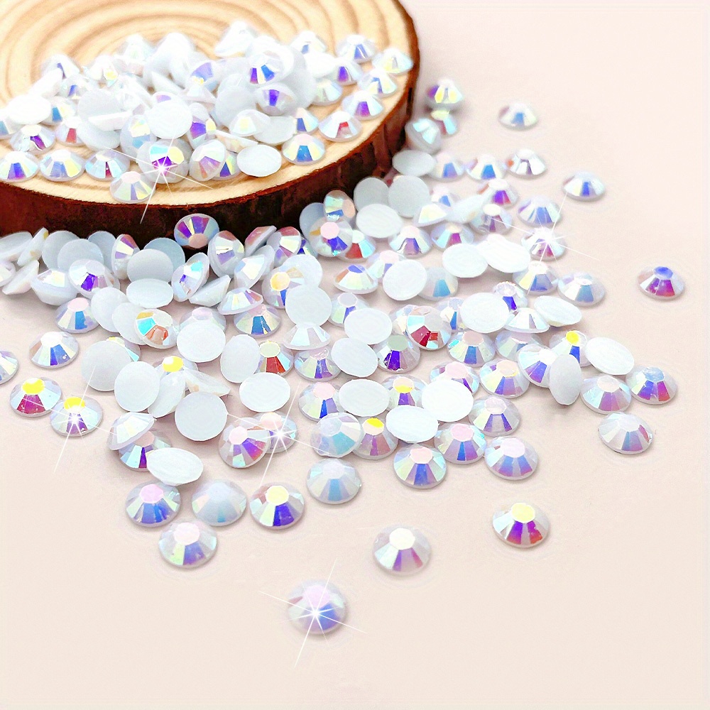 Clear Ab Glass Flat Bottom Rhinestones, Mixed Sizes Rhinestones For Diy Crafts, Mugs, Clothes, Makeup, Nail Art Decoration