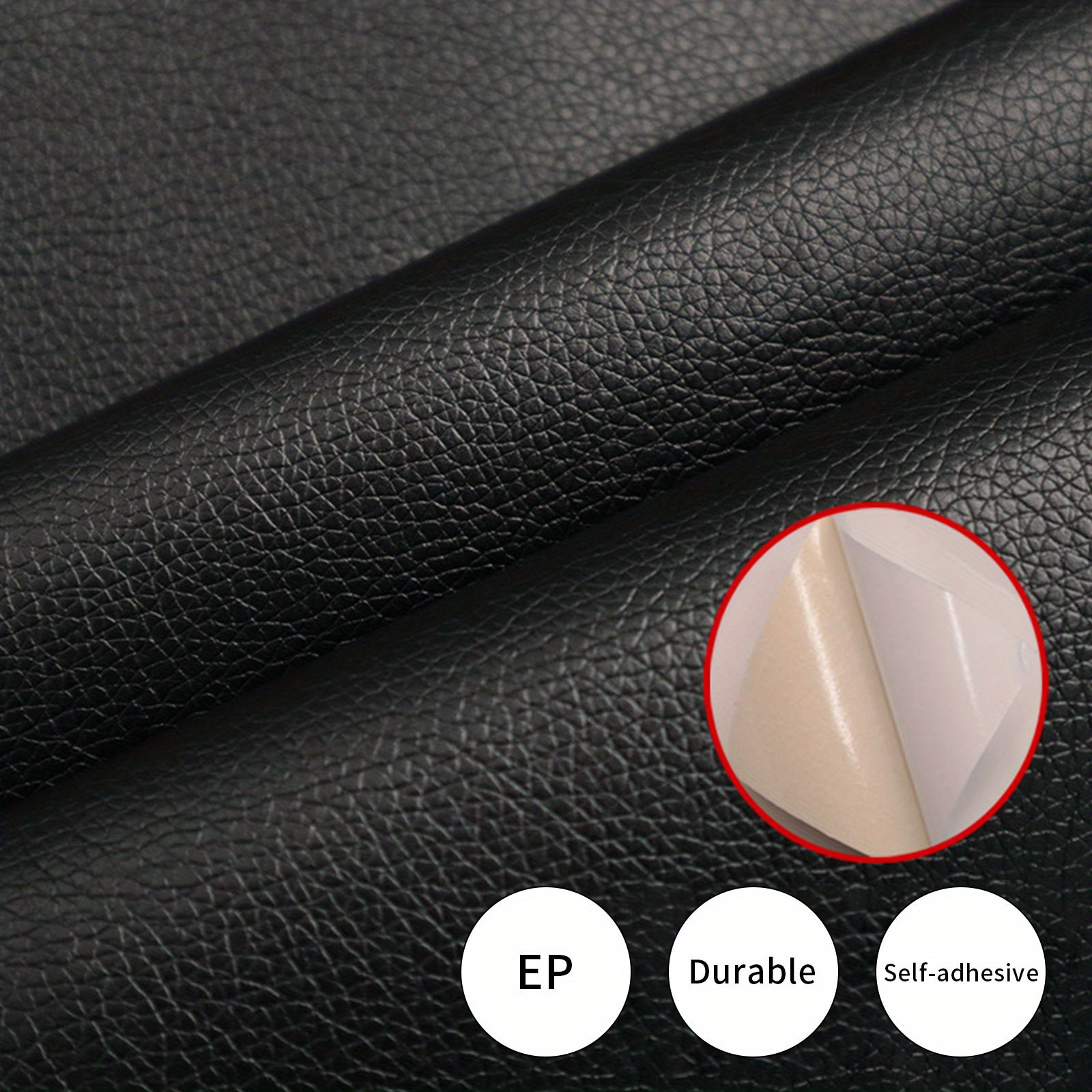 Leather Repair Patch Self-adhesive PU Leather Tape Leather Patch Black  Brown Grey Beige for Sofas Couch Furniture Drivers Seat