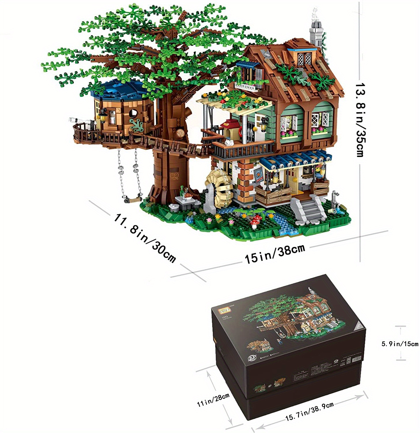 Tree House Bricks Model Set 4761 Pieces Diy Forest House Building