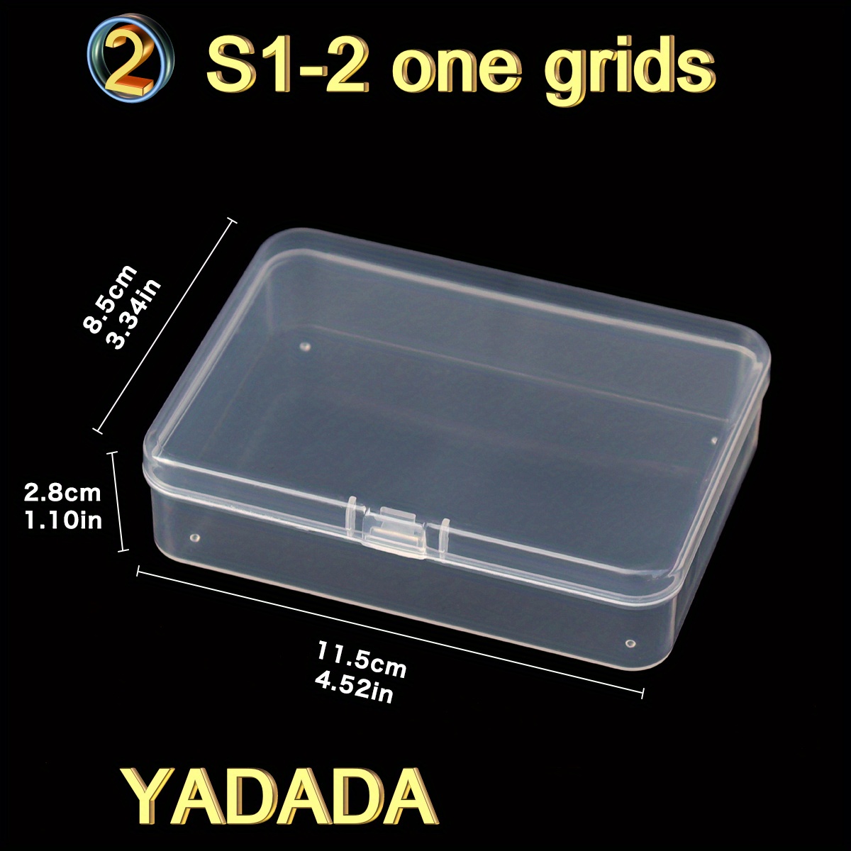  1x BOX026 Clear Beads Tackle Box Fishing Lure Jewelry Nail Art  Small Parts Display Plastic transparent Case Storage Organizer Containers  kisten boxen boite : Sports & Outdoors