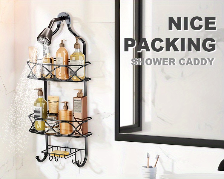 Upgraded Bathroom Hanging Shower Head Caddy Organizer, Three Tier With –  marvinsemporium