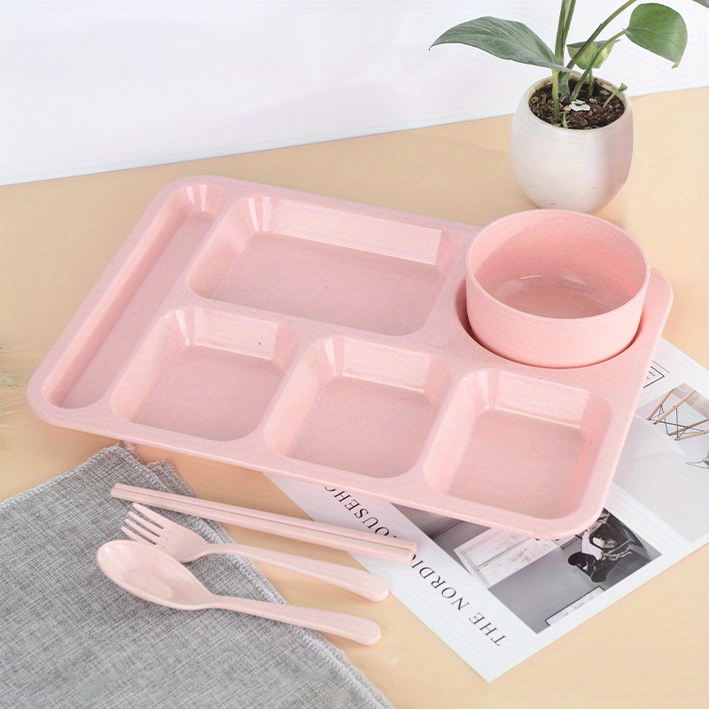 Dinner Plate Plastic Compartment Plates Plastic Dinner - Temu