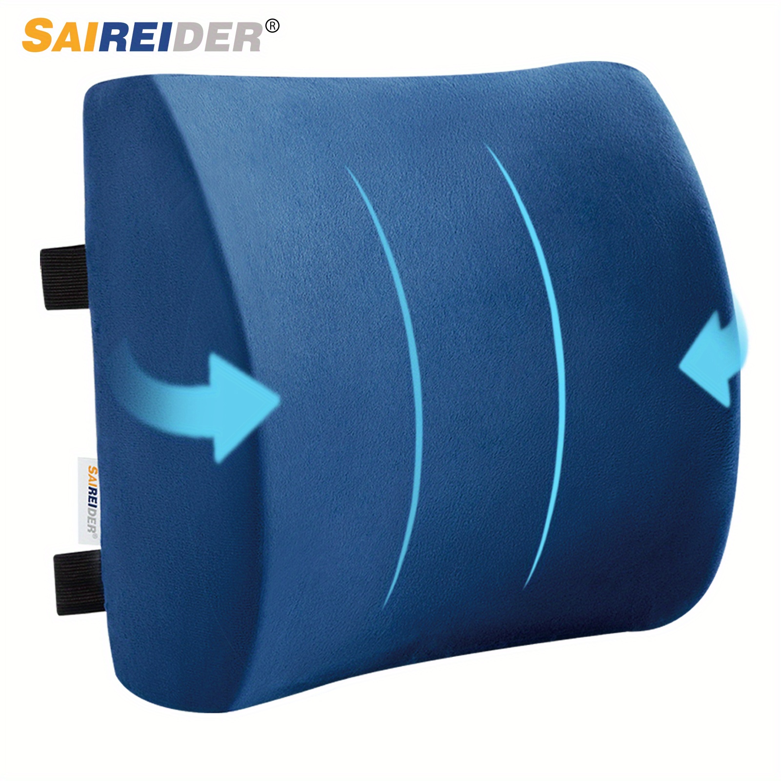 SAIREIDER Seat Cushion and Lumbar Support Pillow for Office Chair, Memory  Foam Car Seat Cushions Back Support Pillows, Help Relieve Pain of Back