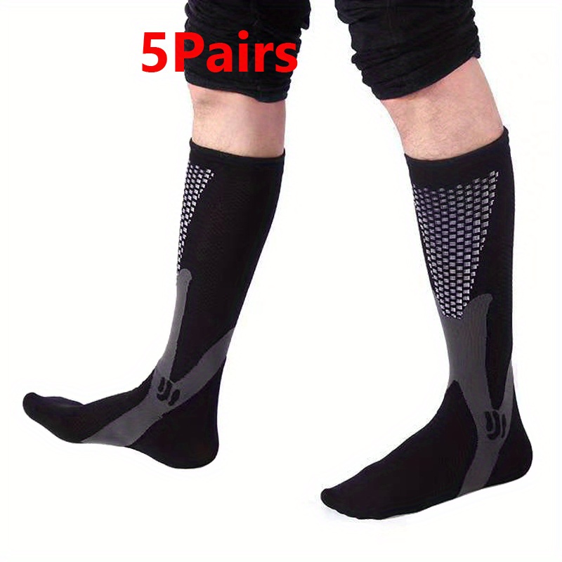 Striped Compression Socks 15 30 Mmhg Wear Resistant Nylon - Temu Canada
