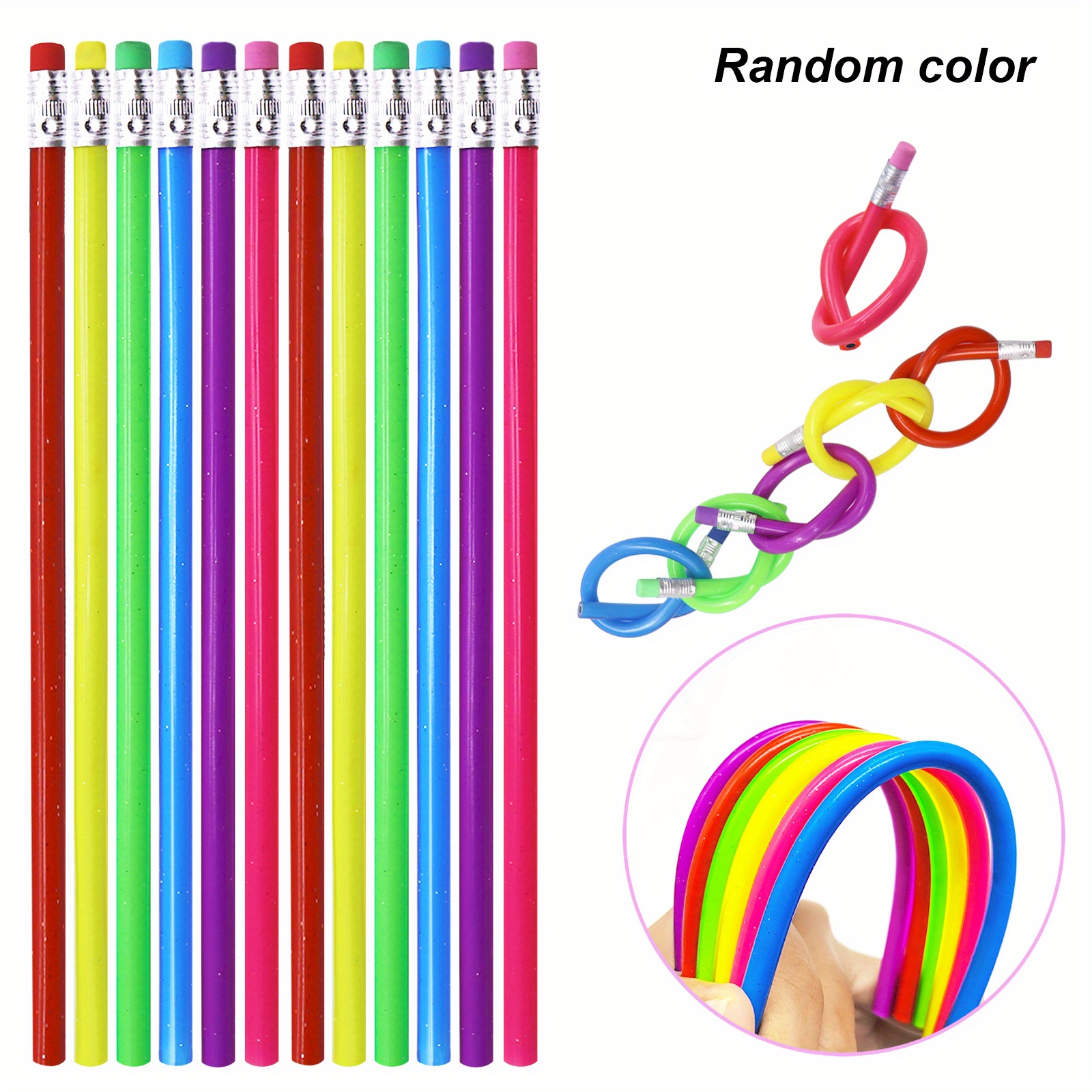 Flexible Pencils soft Novelty Pencil.multi Colored Striped - Temu  Philippines