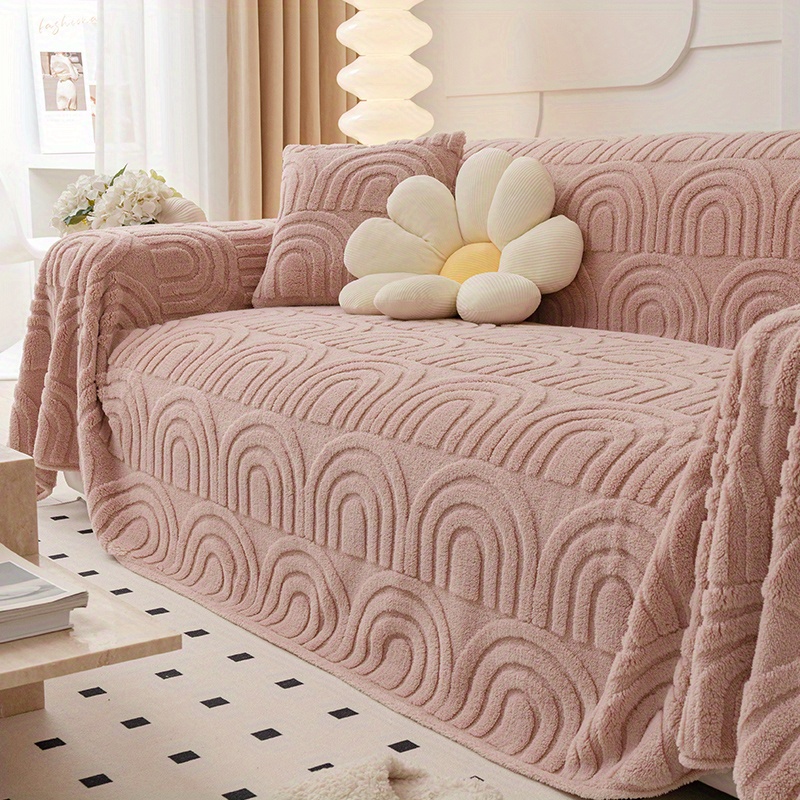 1pc Four Seasons Jacquard Sofa Slipcover - Non-Slip Furniture Protector For Bedroom, Office, Living Room - Home Decor