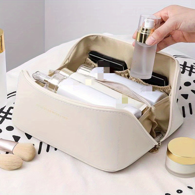 Portable Zipper Cosmetic Bag Versatile Toiletry Wash Bag Makeup Handbag
