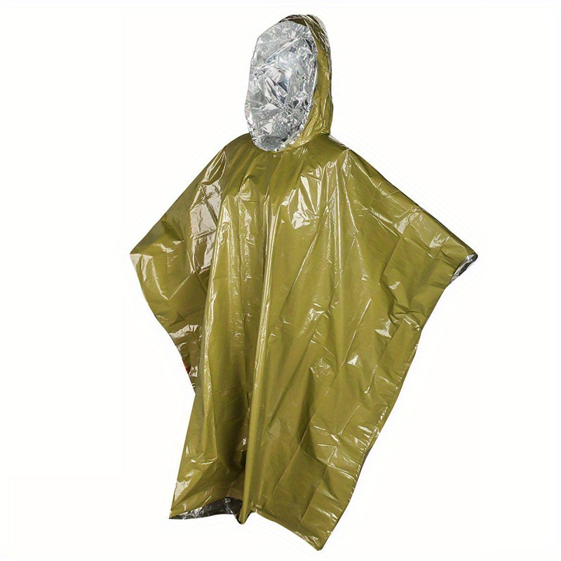 Poncho de lluvia de supervivencia de emergencia, manta térmica reflectante,  impermeable para tienda de campaña - AliExpress