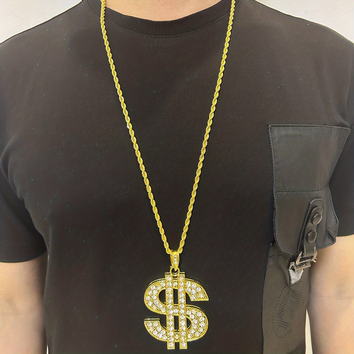 Simulation Golden Dollar Symbol Pendant Necklace