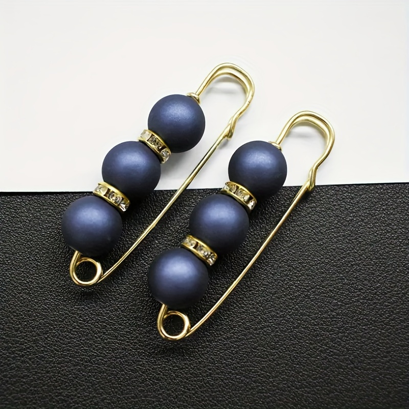 TEMU 2-6pcs Broches de Taille et de Poitrine Boucle de Ceinture de Perle Artificielle pour Vêtements Jupe Pantalon