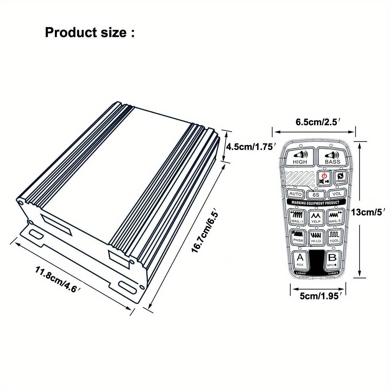 Sistema Sirena Polizia Volume Regolabile 100w 20+ Toni - Temu Italy