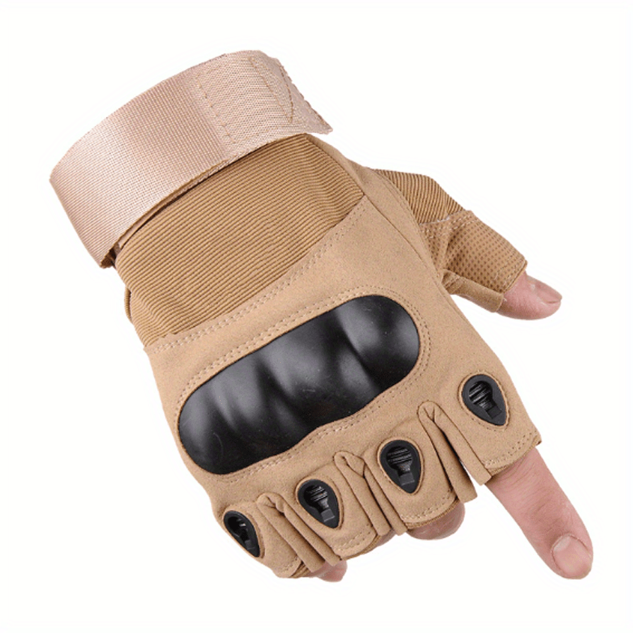 Hard Knuckle Fingerless Gloves Tactical Hunting Shooting - Temu