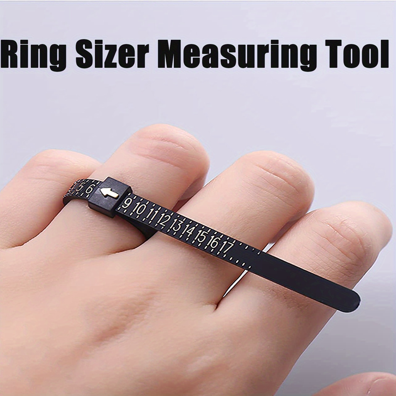  2-Piece Ring Sizer Measurement Tool JRONGHE Reusable Finger  Size Measurement Tape with Magnifying Glass, Jewelry Size Measurement Tool  1-17 US Ring Size (1 Black + 1 White) : Arts, Crafts & Sewing